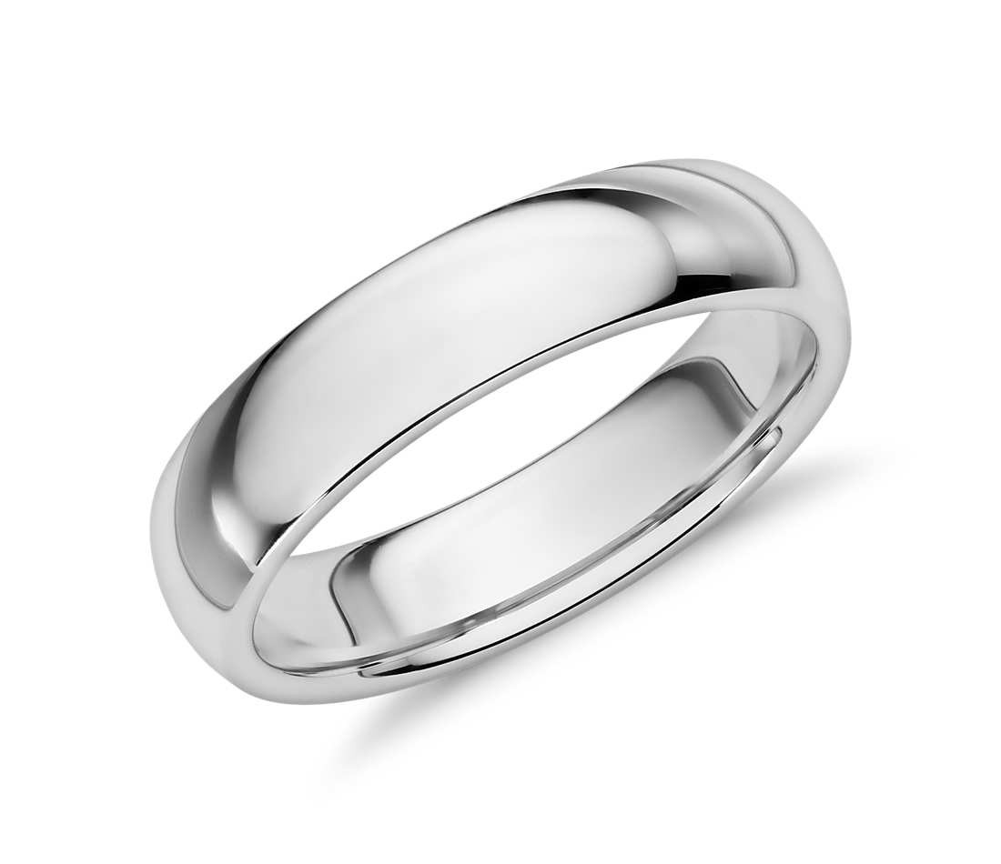 White Gold Wedding Rings
 fort Fit Wedding Ring in 14k White Gold 5mm