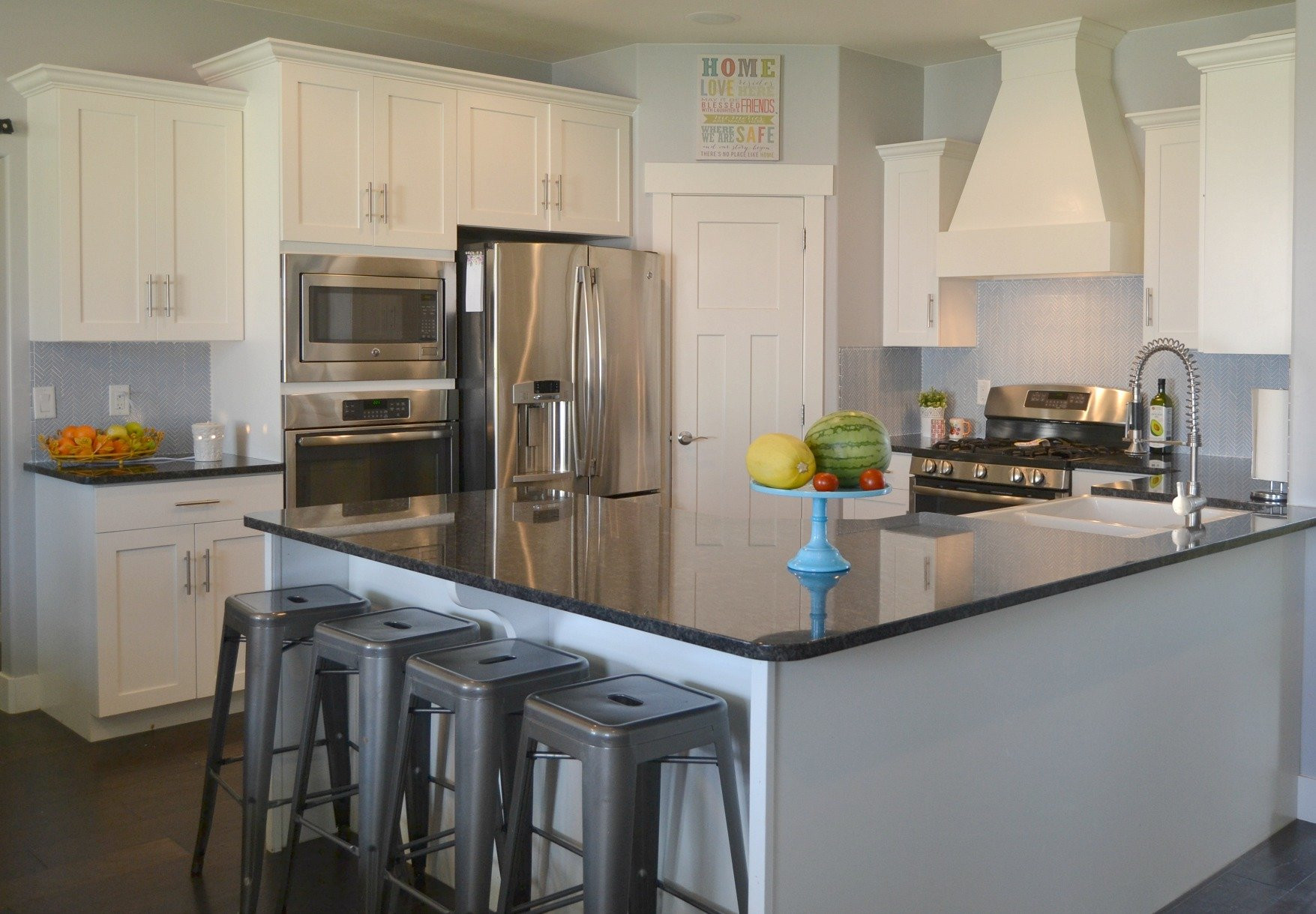 White Kitchen Blue Backsplash
 Blue Herringbone Tile Kitchen Backsplash Lou Lou Girls