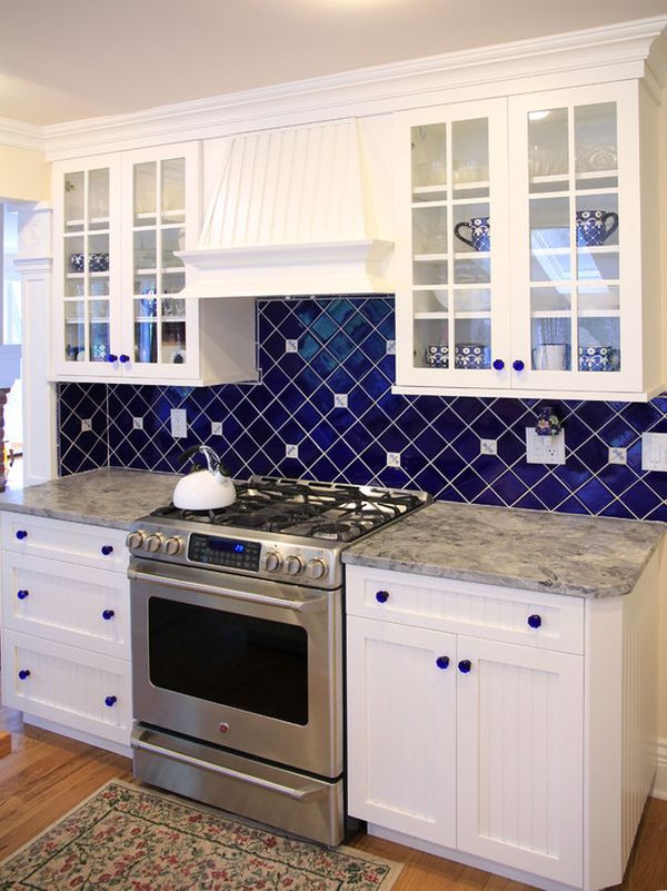 White Kitchen Blue Backsplash
 Spruce Up Your Home With color – Blue Tiles For The