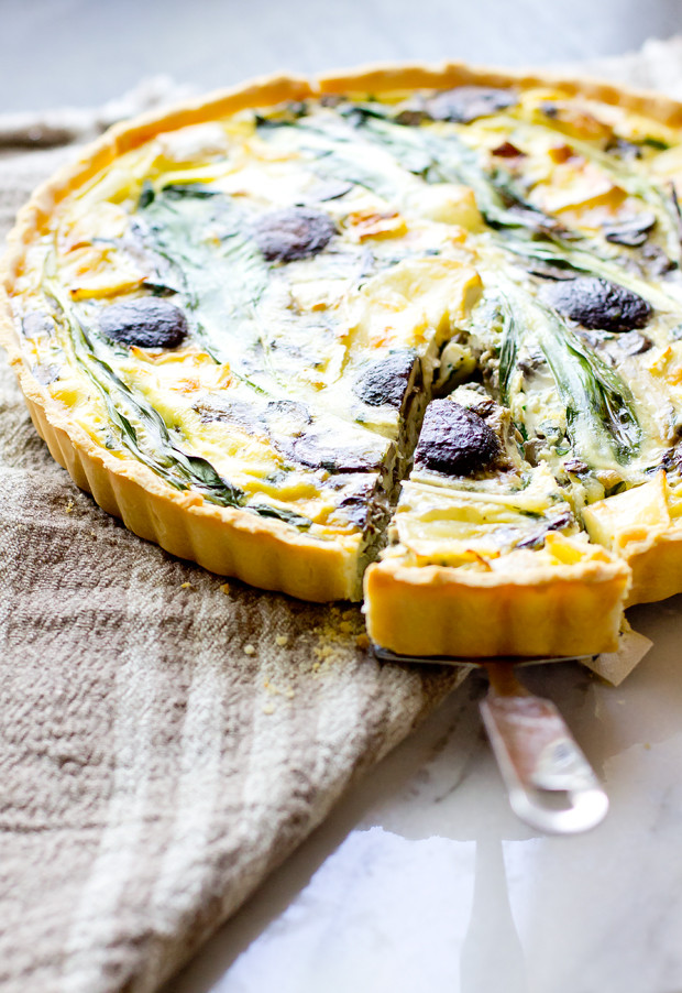 White Mushrooms Vs Baby Bella
 Quiche with Ramps Mushrooms and Brie The Gourmet Gourmand