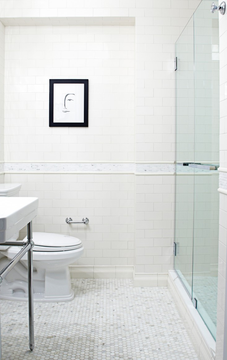 White Tile Bathroom Floor
 10 Favorites White Bathrooms from the Remodelista