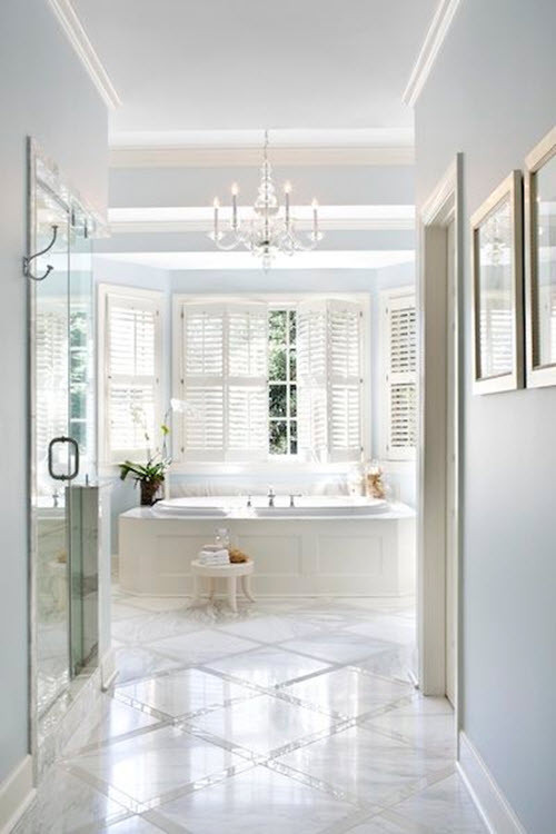 White Tile Bathroom Floor
 29 white marble bathroom floor tile ideas and pictures