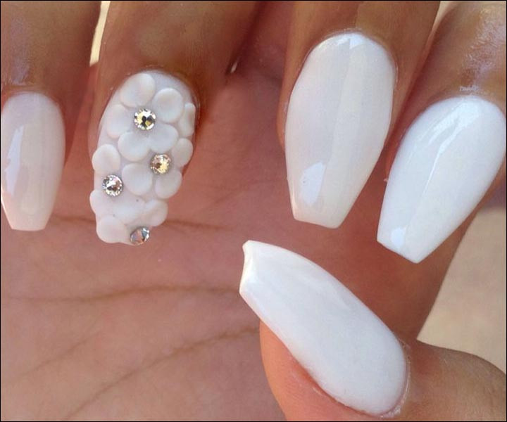 White Wedding Nails
 33 Bridal Nail Art Designs Ideas Tips And DIY Videos We love