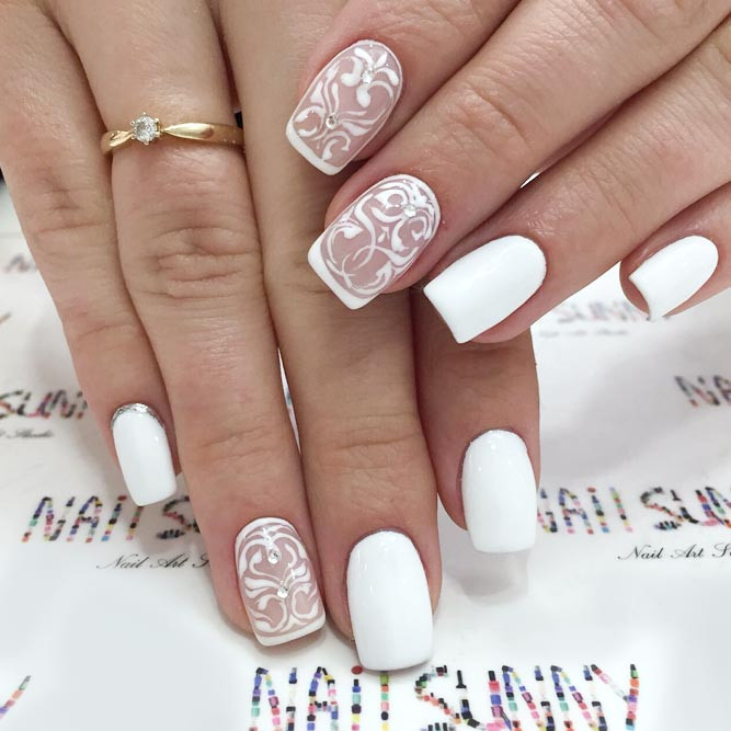 White Wedding Nails
 Lovely Wedding Nails to Try This Season