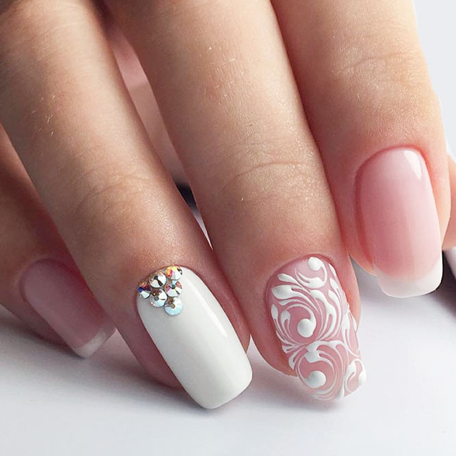 White Wedding Nails
 Lovely Wedding Nails to Try This Season