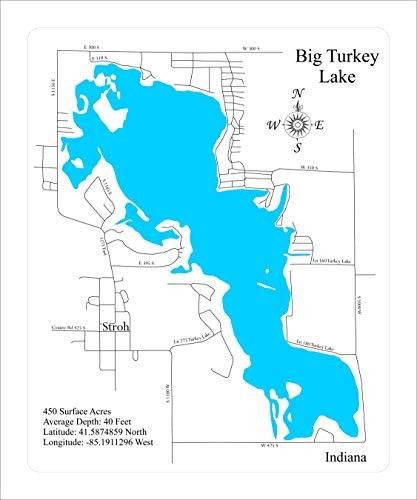 Whole Foods Turkey Lake
 Amazon Big Turkey Lake Indiana Standout Wood Map
