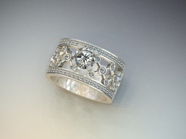 Wide Band Rings With Diamonds
 Wide Band Diamond Ring