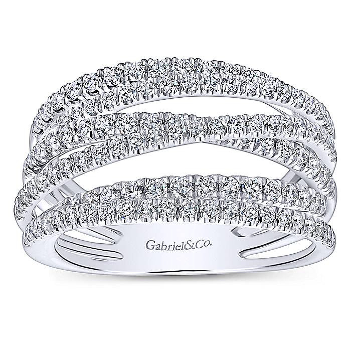 Wide Band Rings With Diamonds
 Captivating Wide Band Ring Adorned With Six Overlapping