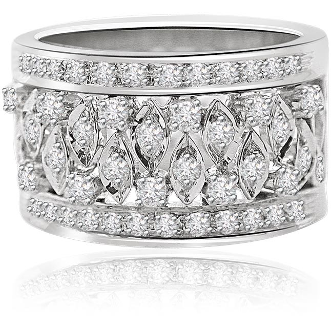 Wide Band Rings With Diamonds
 Band Rings Wide Band Diamond Rings Surat Diamond