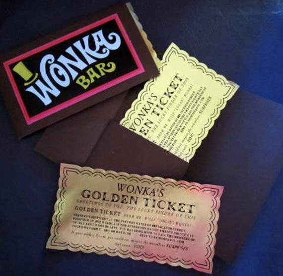 Willy Wonka Birthday Invitations
 12 Willy Wonka Golden Tickets as Birthday by LegendaryLetters