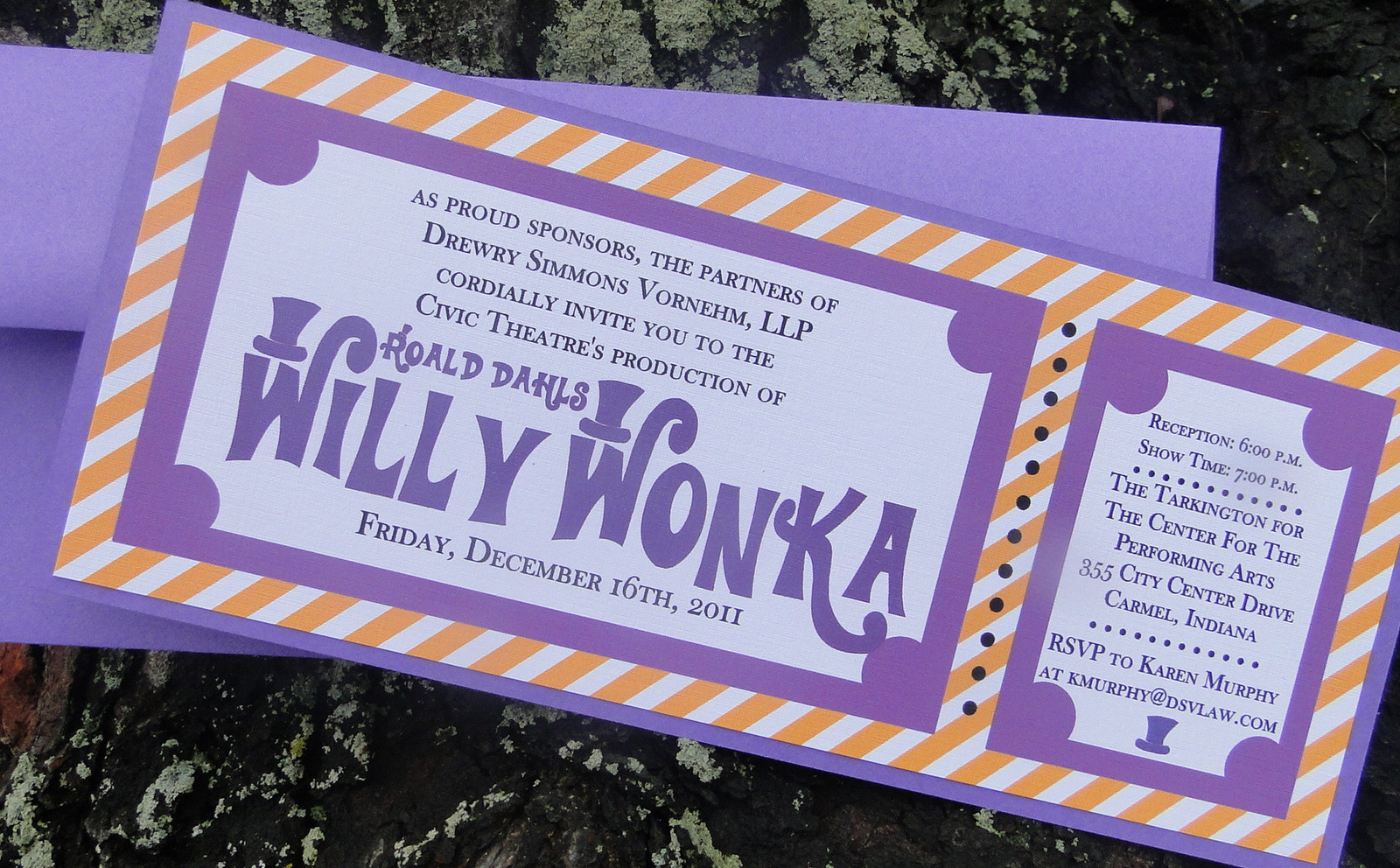 Willy Wonka Birthday Invitations
 Madeline Lewis Willi Wonka Invites