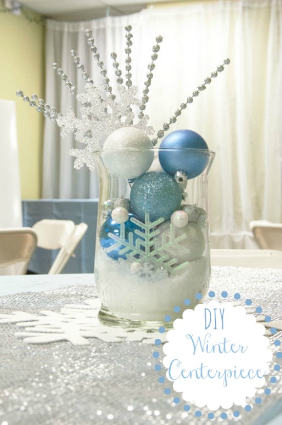 Winter DIY Decor
 12 Days of Christmas Day 6 Winter Centerpiece