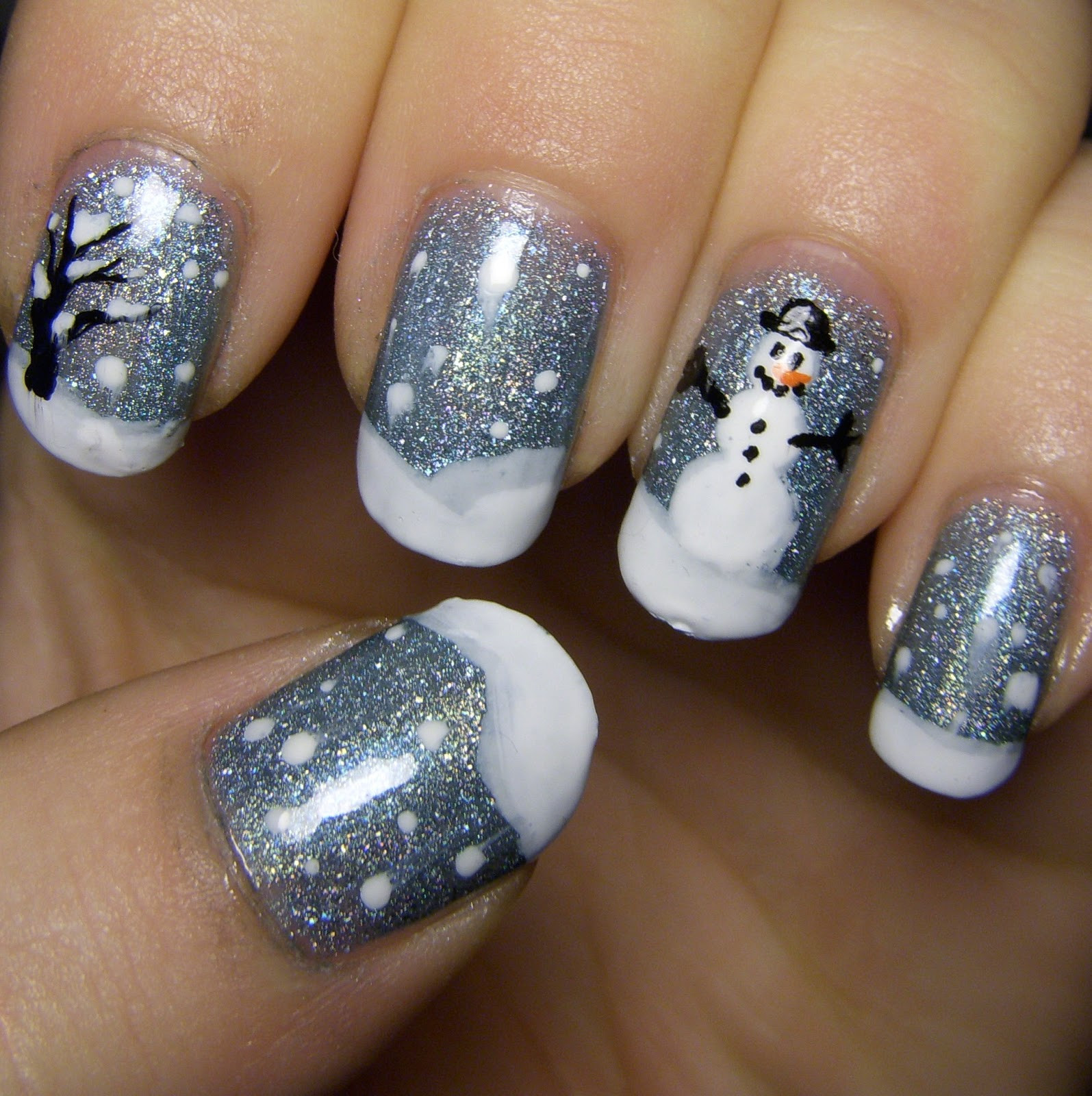 Winter Nail Art Design
 Quixii s Nails 12 15 12 Winter Wonderland Nails