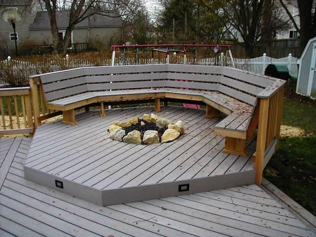 Wood Deck Firepit
 recessed gas fireplaces for deck