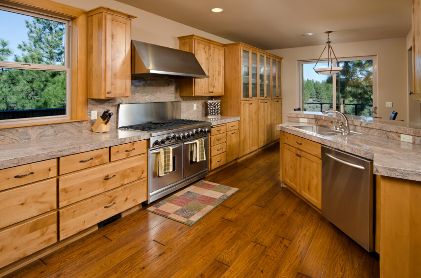 Wood Floor Kitchens
 34 Kitchens with Dark Wood Floors
