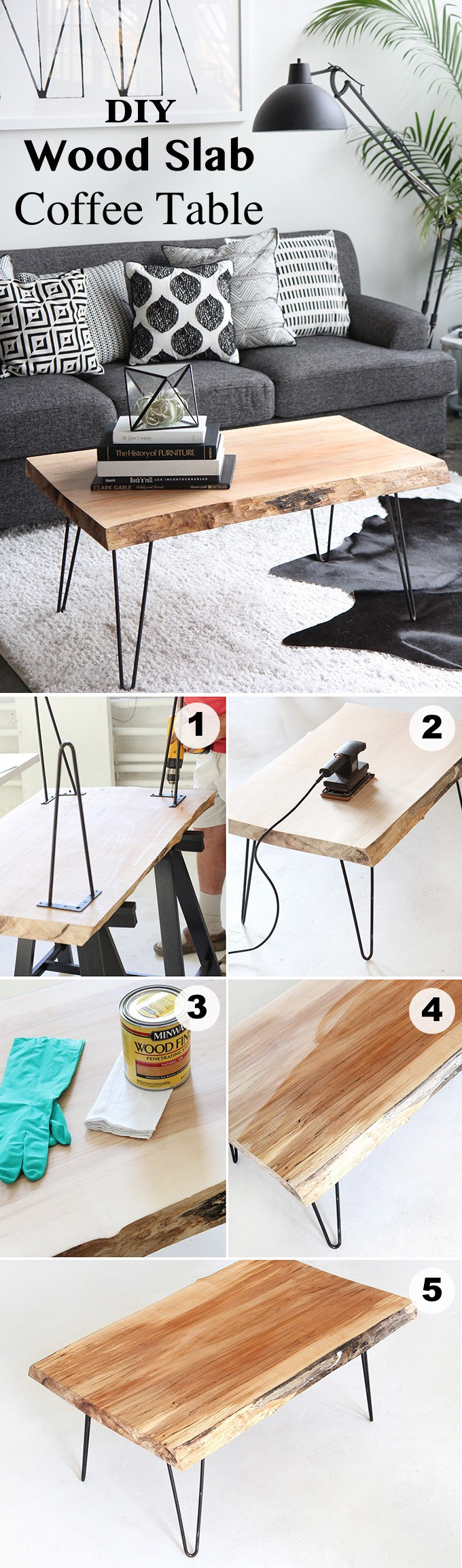 Wood Slab Coffee Table DIY
 15 Creative DIY Coffee Table Ideas You Can Build Yourself