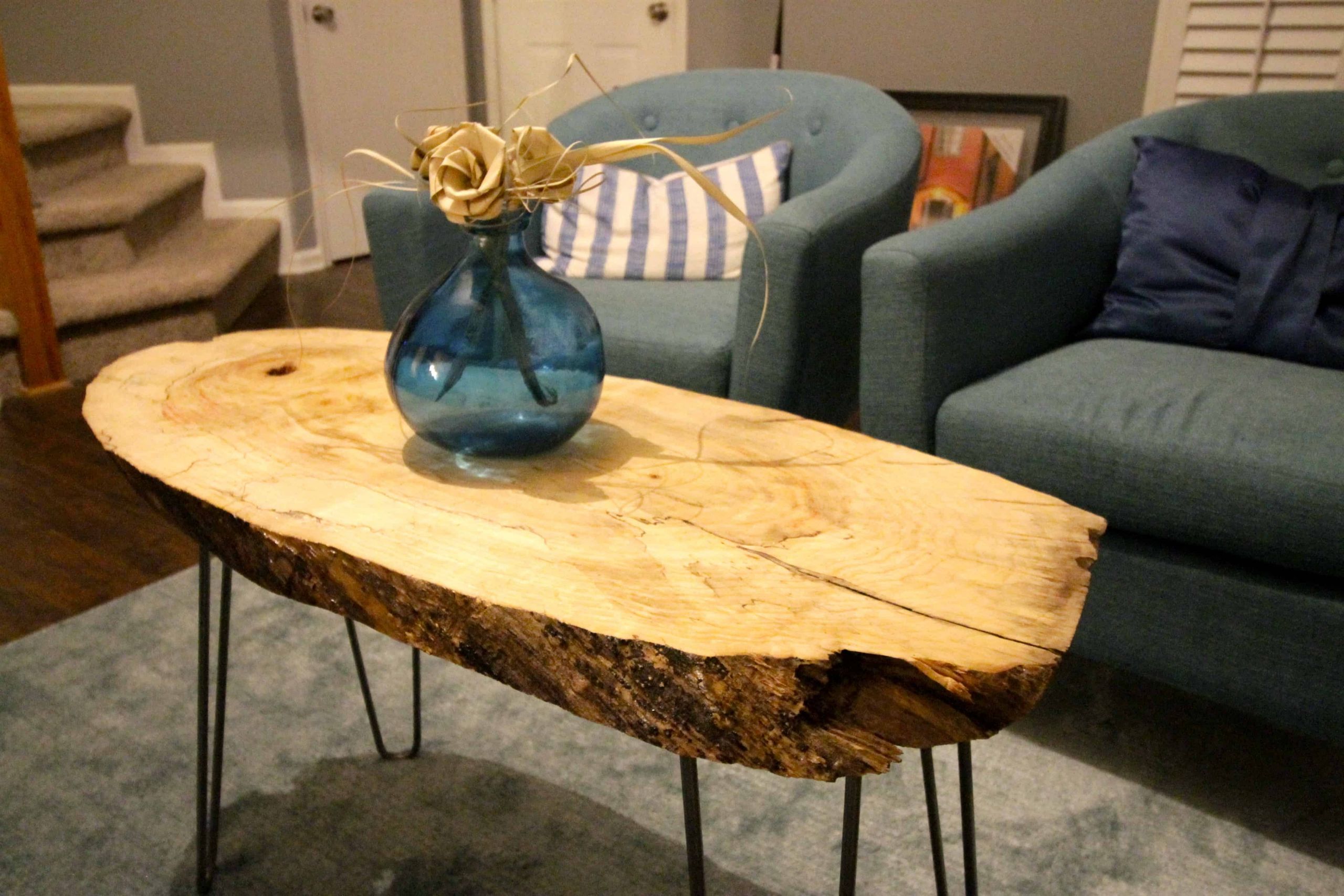 Wood Slab Coffee Table DIY
 DIY Live Edge Wood Slab Coffee Table • Charleston Crafted