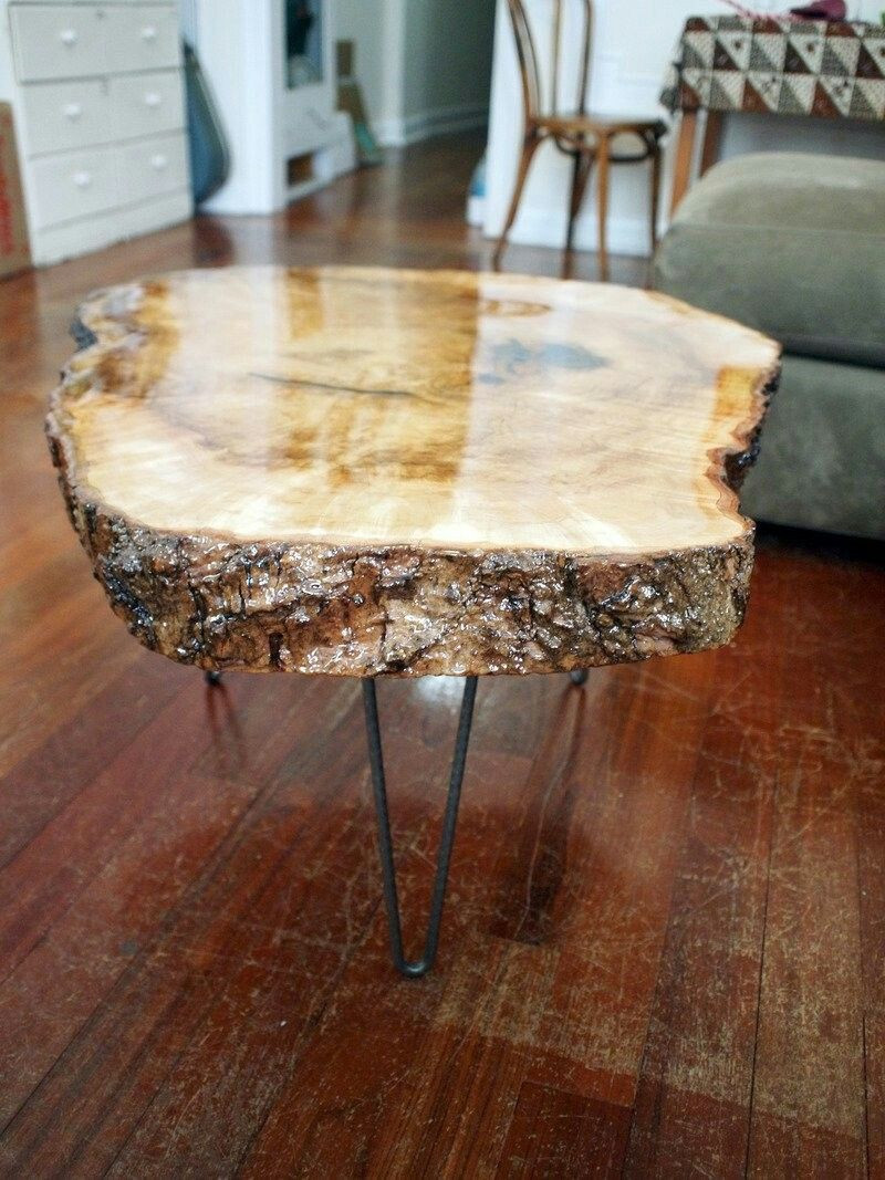 Wood Slab Coffee Table DIY
 Wood stump table Wood stump tables in 2019