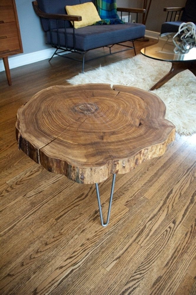 Wood Slab Coffee Table DIY
 Remodelaholic