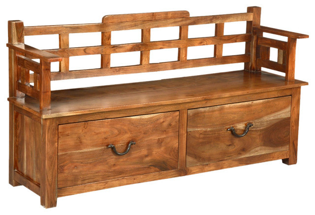 Wood Storage Bench With Drawers
 Solid Wood Storage Sofa Bench with Drawers Craftsman