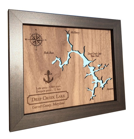 Wooden Anniversary Gift Ideas
 5th Anniversary t Laser Cut Wood Lake Map Any Lake wood