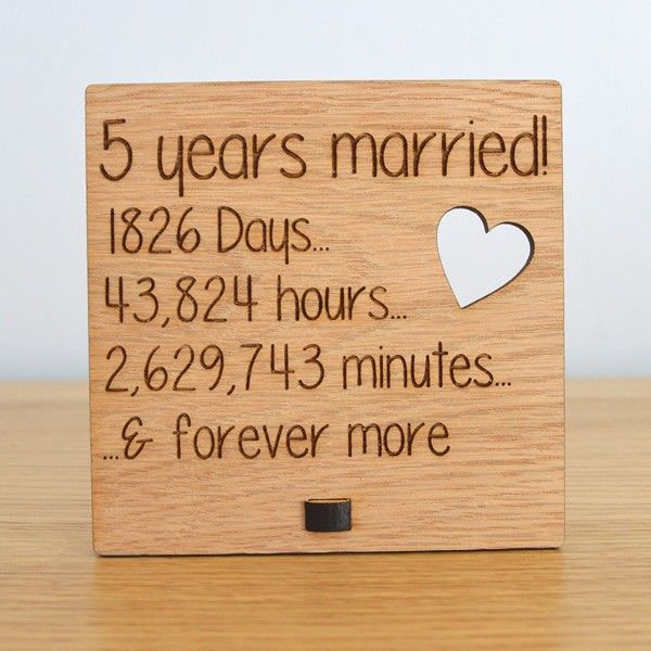 Wooden Anniversary Gift Ideas
 Wooden Wedding Anniversary Plaque Sign Days Hours Minutes