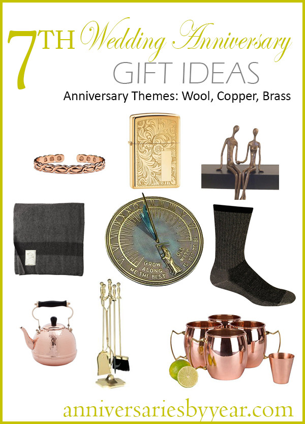 Wool Anniversary Gift Ideas For Him
 7th Anniversary t ideas for Wool Copper and Brass