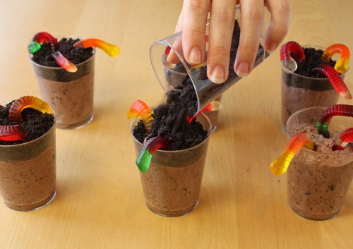 Worms In Dirt Dessert
 Check out Dirt Pudding Cups With Gummy Worms It s so easy