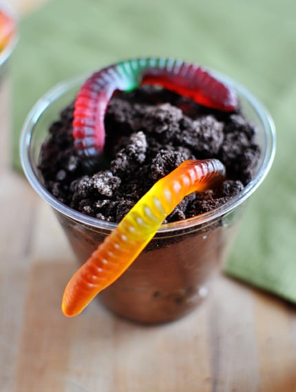 Worms In Dirt Dessert
 Homemade Dirt Pudding Cups