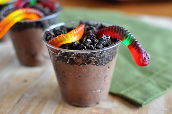 Worms In Dirt Dessert
 Homemade Dirt Pudding Cups