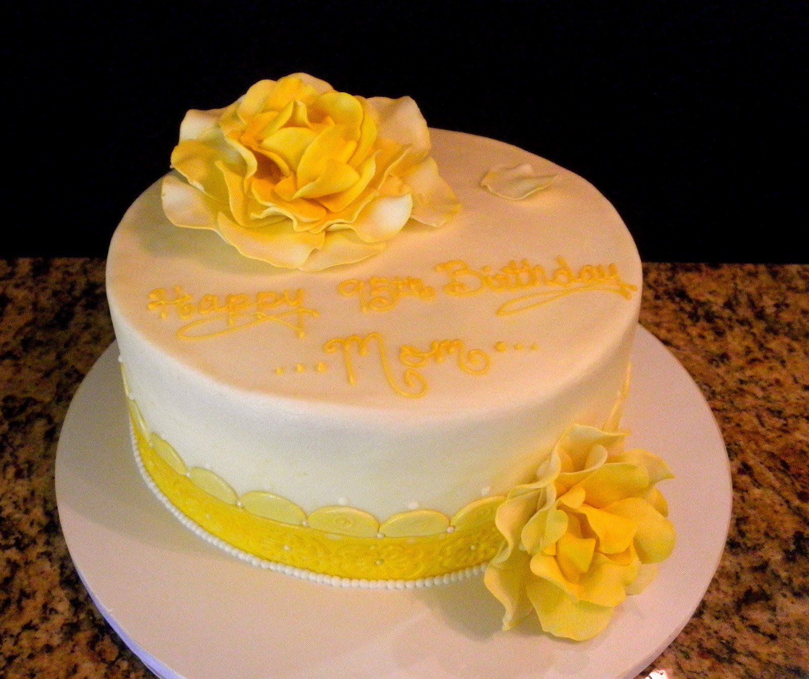 Yellow Birthday Cake Recipe
 Sweet T s Cake Design Yellow Rose Birthday Cake