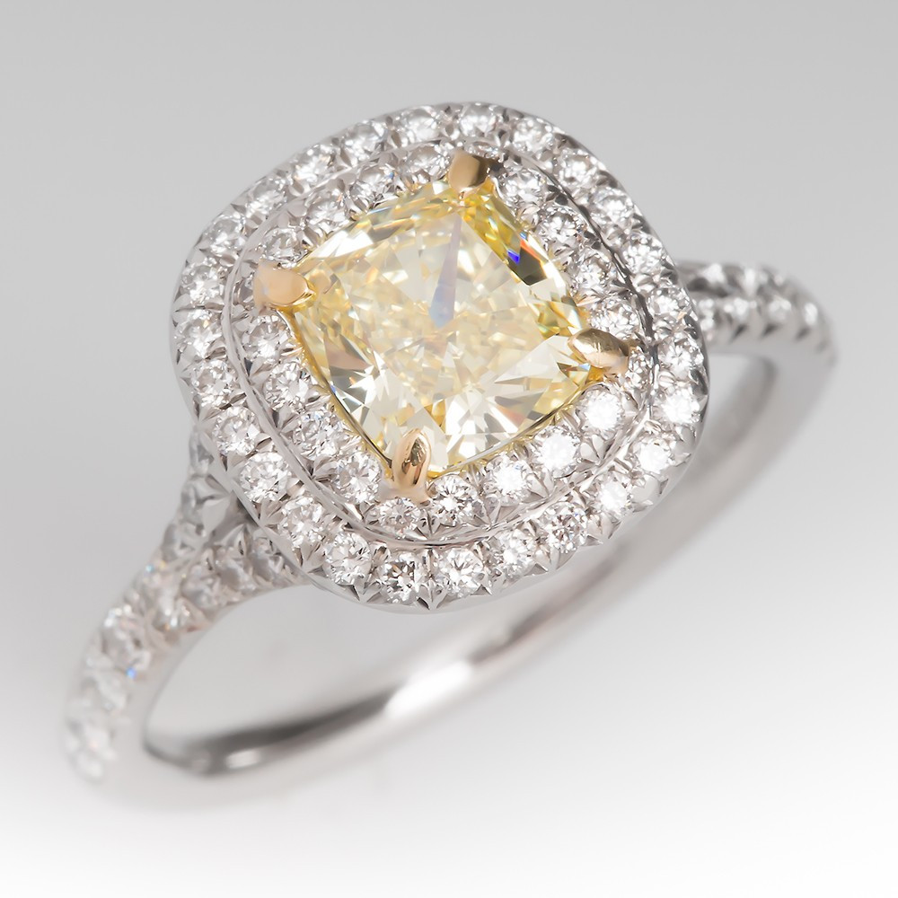 Yellow Diamond Rings
 Tiffany Soleste Yellow Diamond Engagement Ring