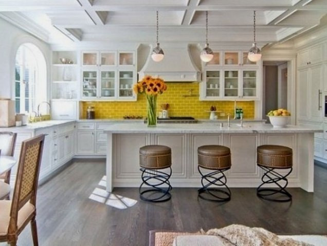 Yellow Kitchen Backsplash
 35 Ways To Use Subway Tiles In The Kitchen DigsDigs