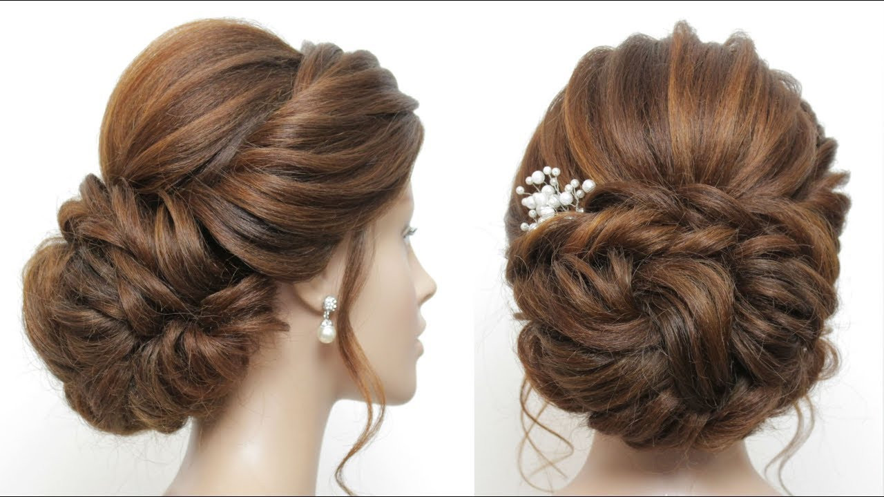 Youtube Wedding Hairstyles For Long Hair
 New Low Messy Bun Bridal Hairstyle For Long Hair Wedding