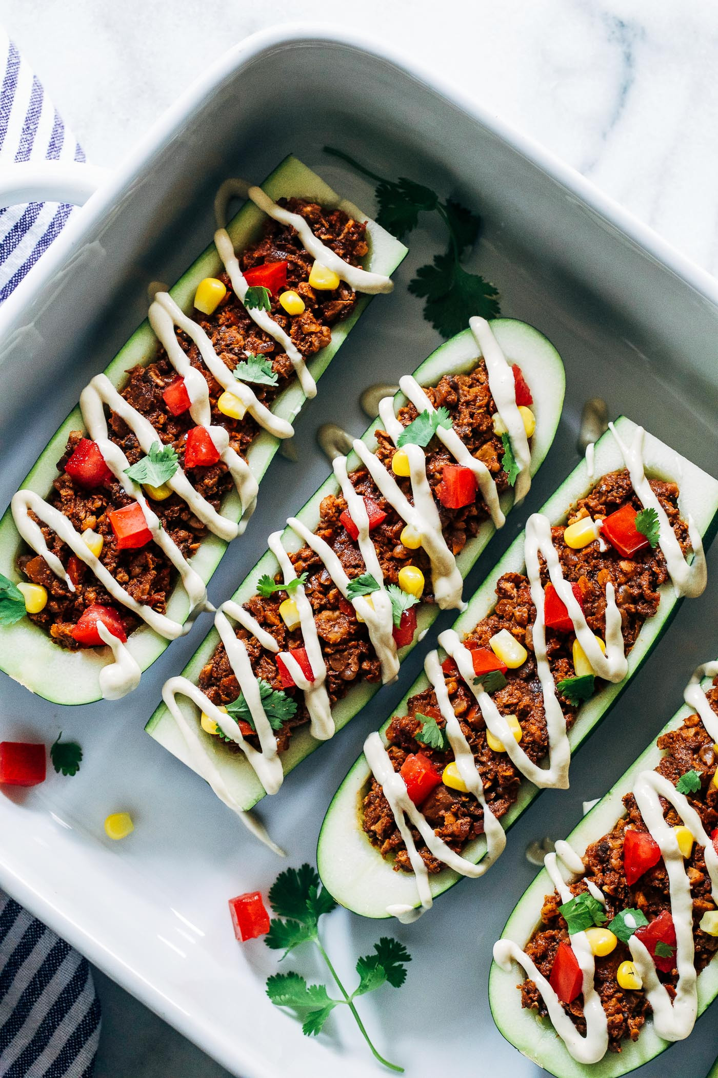 Zucchini Boat Recipes Vegetarian
 Vegan Zucchini Taco Boats Making Thyme for Health