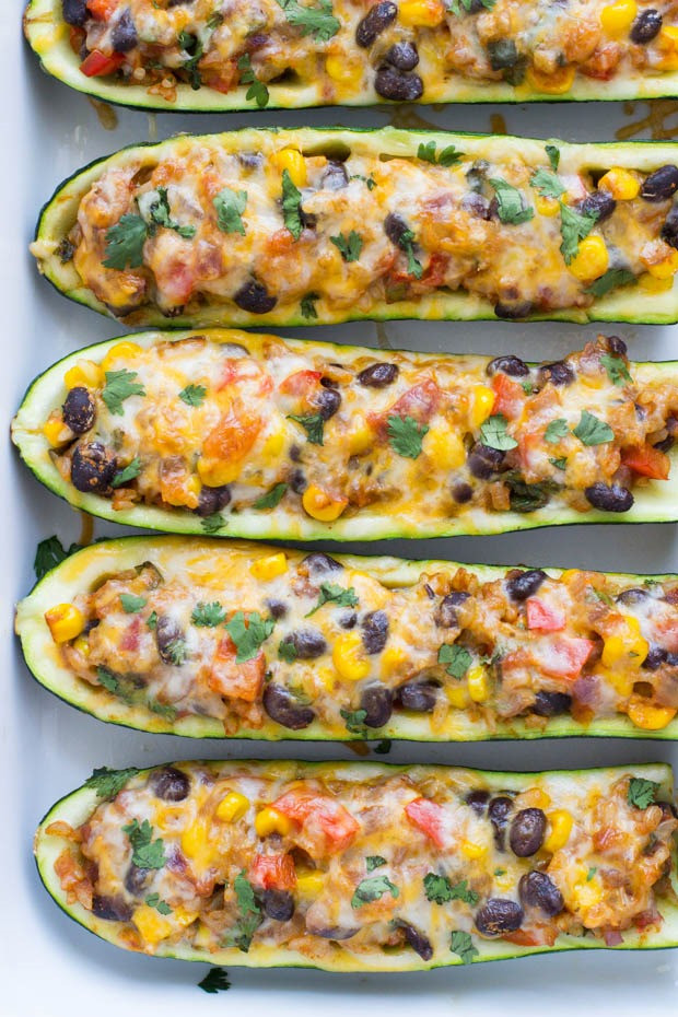 Zucchini Boat Recipes Vegetarian
 Mexican Zucchini Burrito Boats Making Thyme for Health
