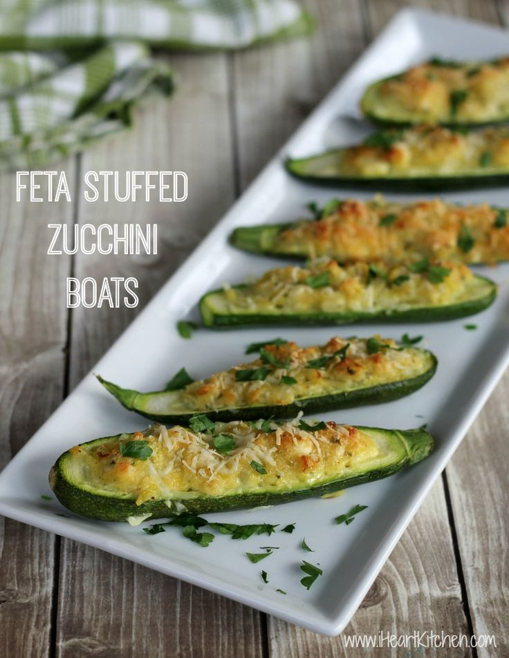Zucchini Boat Recipes Vegetarian
 Feta Stuffed Zucchini Boats Recipe