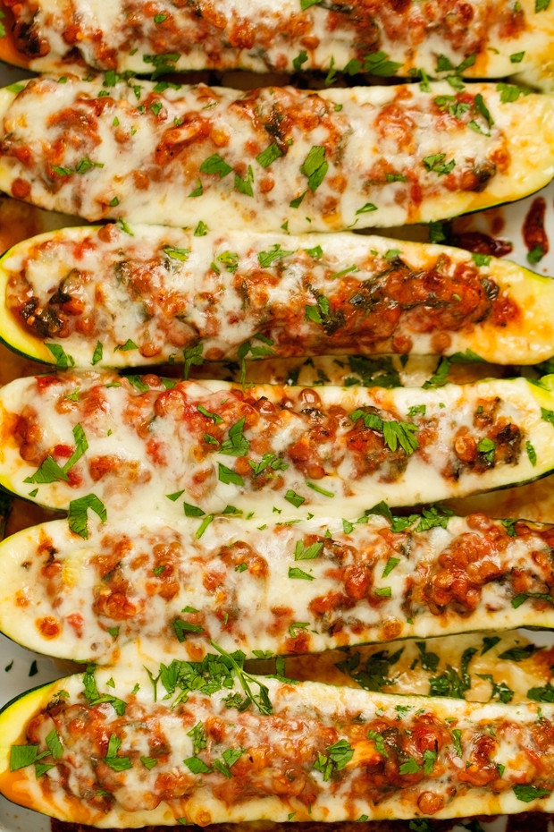 Zucchini Boat Recipes Vegetarian
 Lentil Stuffed Zucchini Boats Recipe