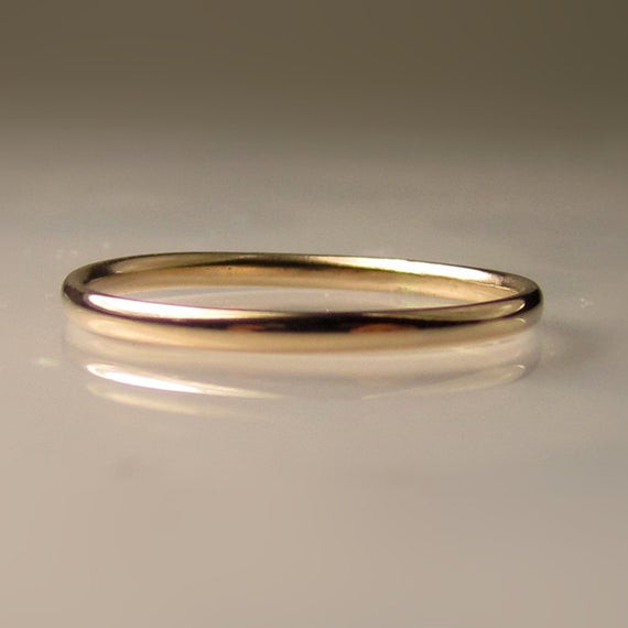 1.5mm Wedding Band
 Thin Women s Gold Wedding Band 1 5mm recycled 14k by