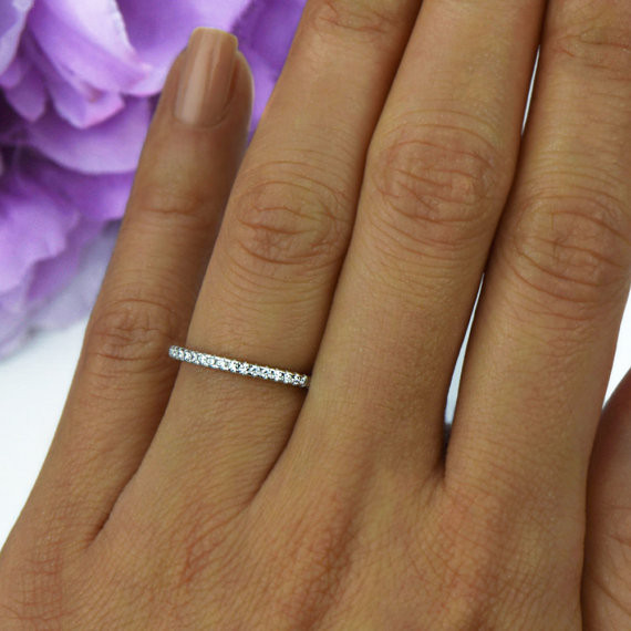 1.5mm Wedding Band
 More Sizes Small Half Eternity Ring 1 5mm Wedding Band