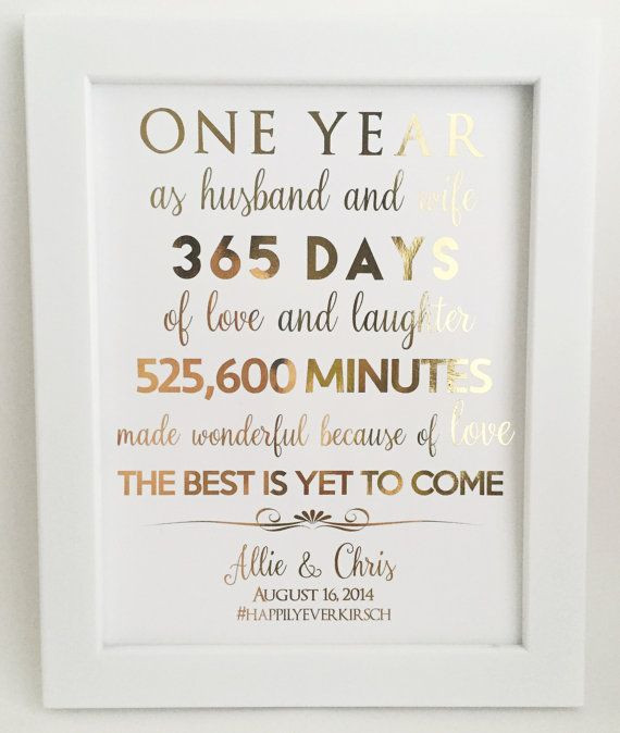 1 Year Wedding Anniversary Gift
 First 1st Anniversary Gift Anniversary Gift For