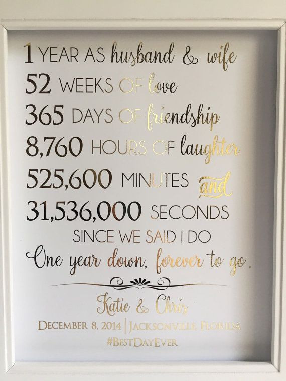 1 Year Wedding Anniversary Gift
 First 1st Anniversary Gift Anniversary Gift For