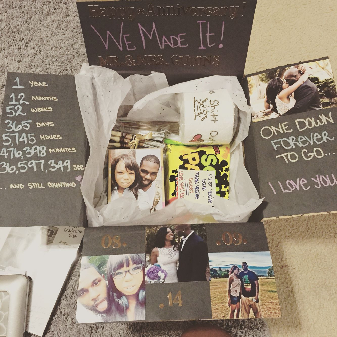 1 Year Wedding Anniversary Gift
 e year anniversary care package