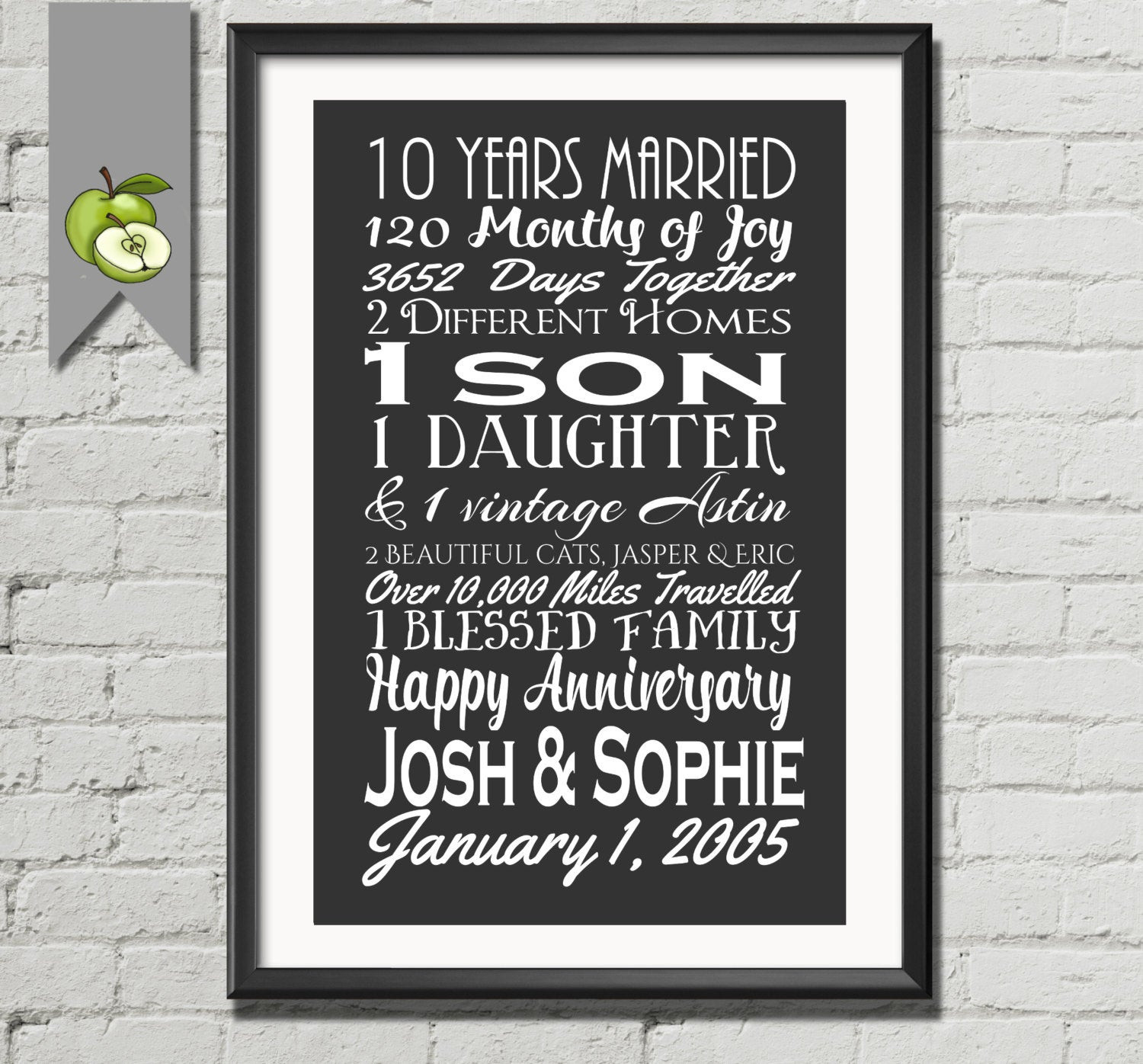10 Year Wedding Anniversary Gift Ideas
 10th anniversary t tenth anniversary t wife husband