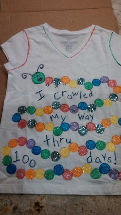 100 Day Shirt Decorating Ideas
 100 days at school T shirt For Brendan