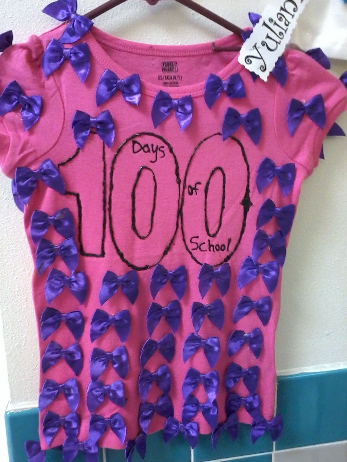 100 Day Shirt Decorating Ideas
 100th day of school all the kids brought a t shirt from