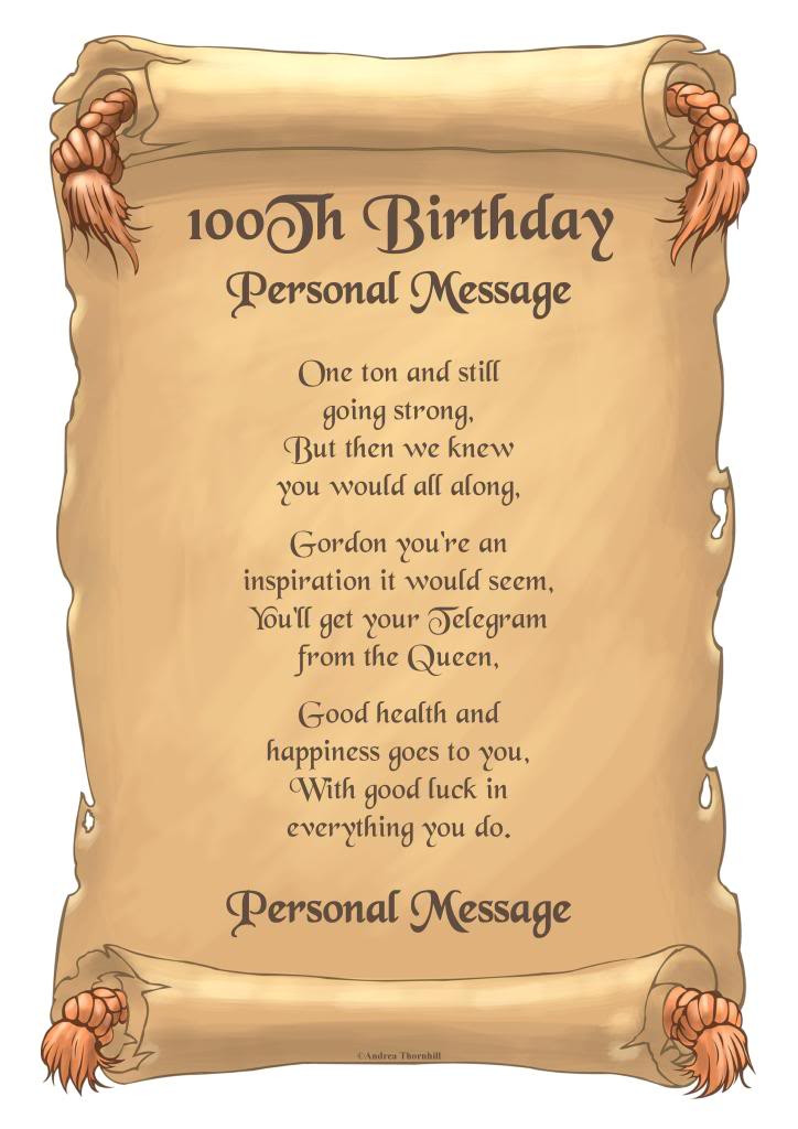 100th Birthday Quotes
 Inspirational Poems Quotes Treasures Keepsakes QuotesGram