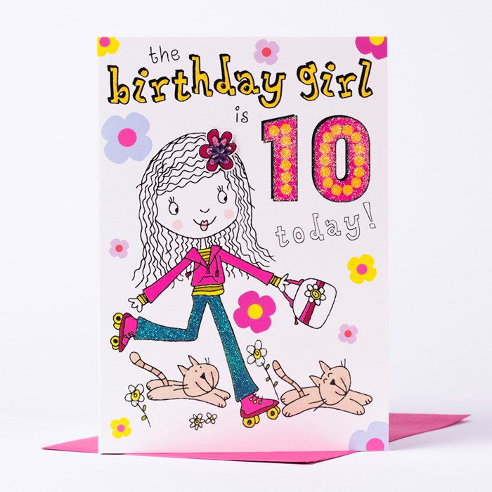 10th Birthday Wishes
 10th Birthday Card 10 Today