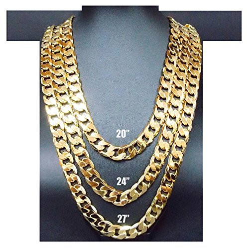 14k Gold Chain Necklace
 Real Gold Miami Cuban Link Chain 14K Amazon