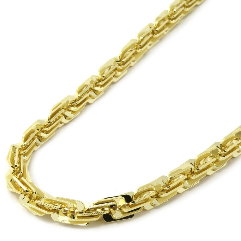 14k Gold Chain Necklace
 Mens 14k Gold Plated 3D Maze Hip Hop 10mm 24" inch Rope